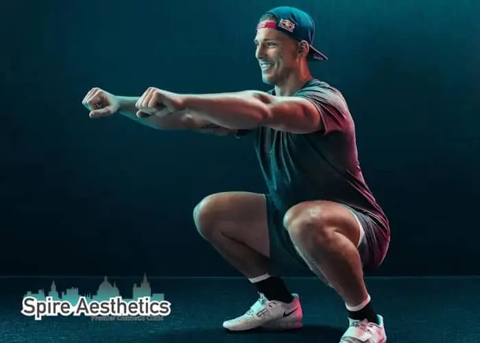 Image of man build leg muscle Isleworth through exercise